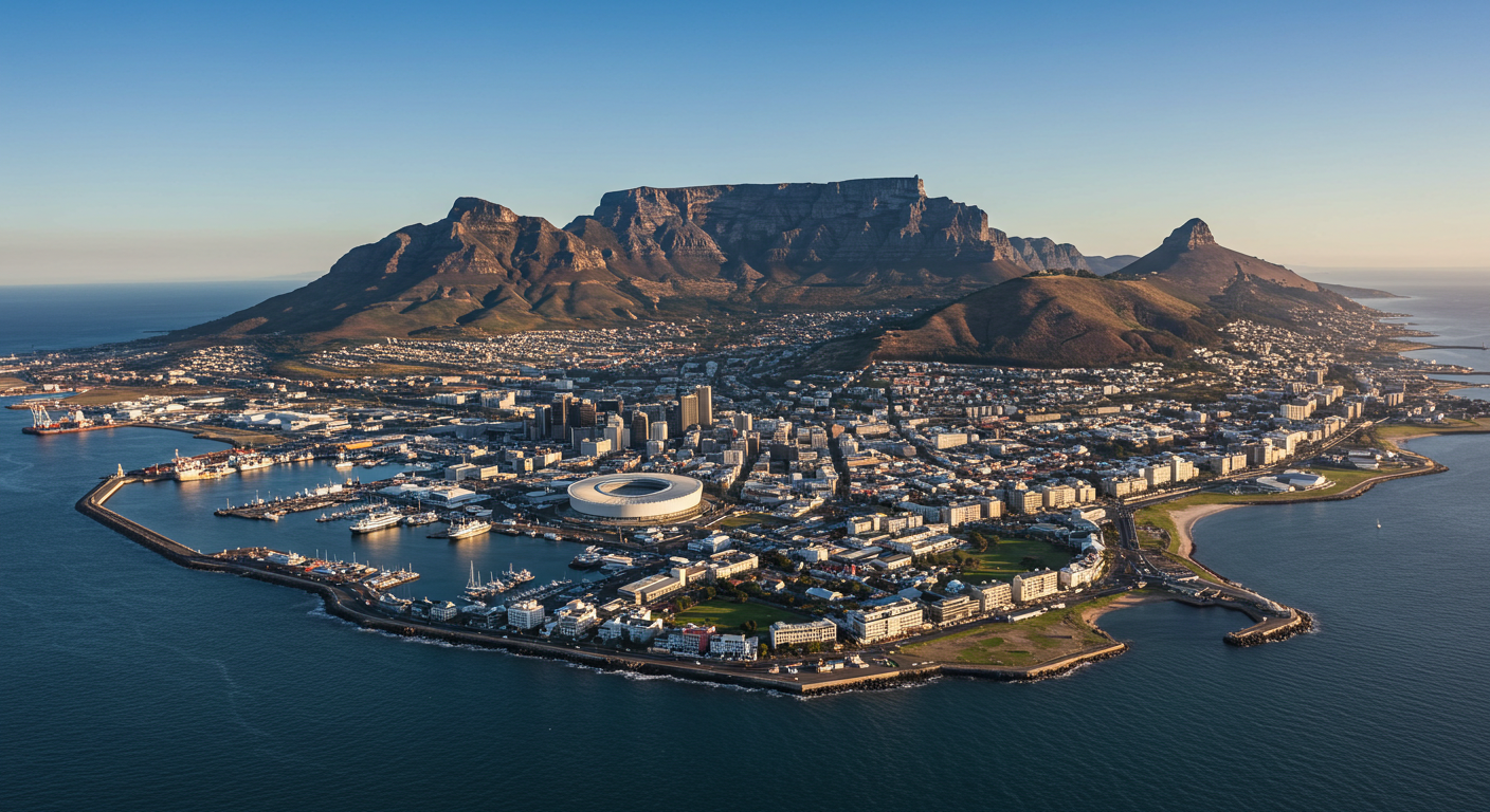 Cape Town Table Mountain and Robben Island